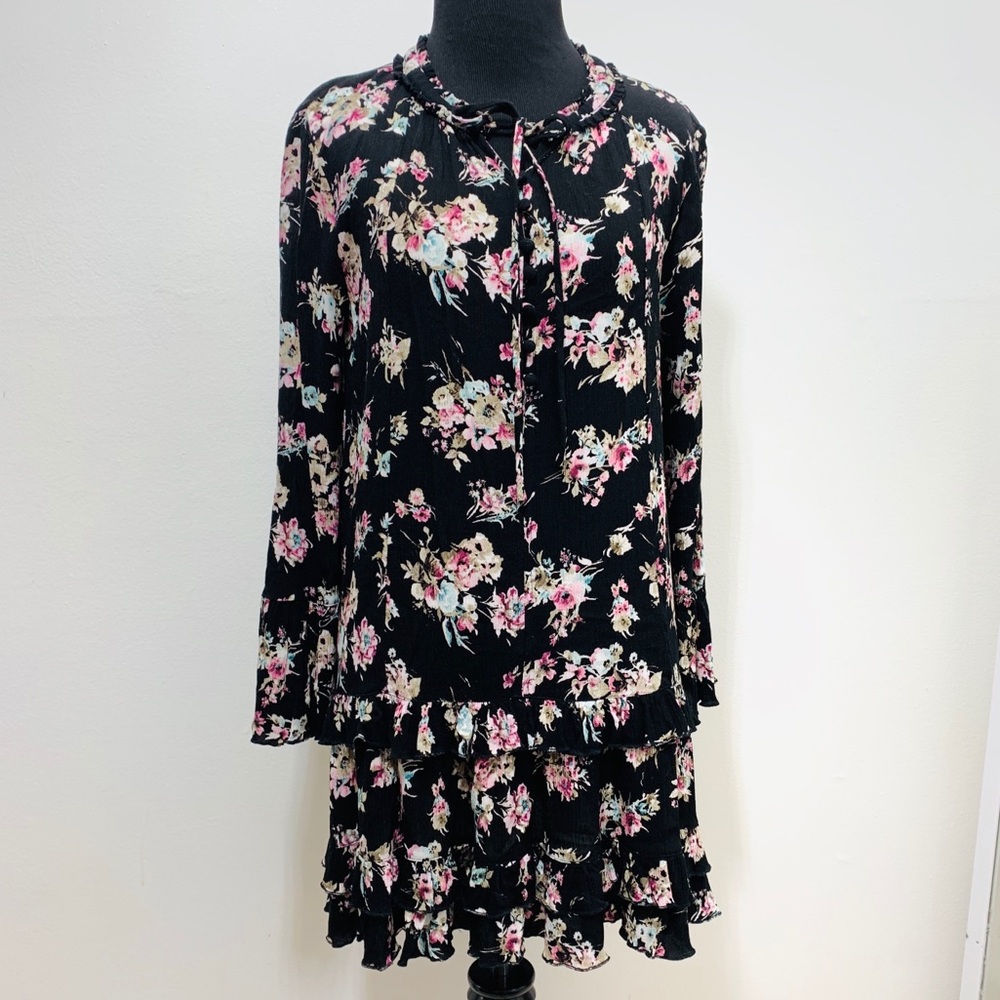 Ro&De Ruffle Hem Floral Women Clothing Dress - Picture 5 of 7